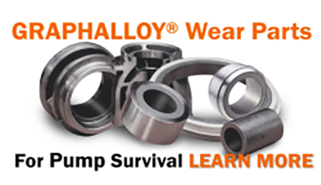 Graphalloy self lubricating bearings for pumps